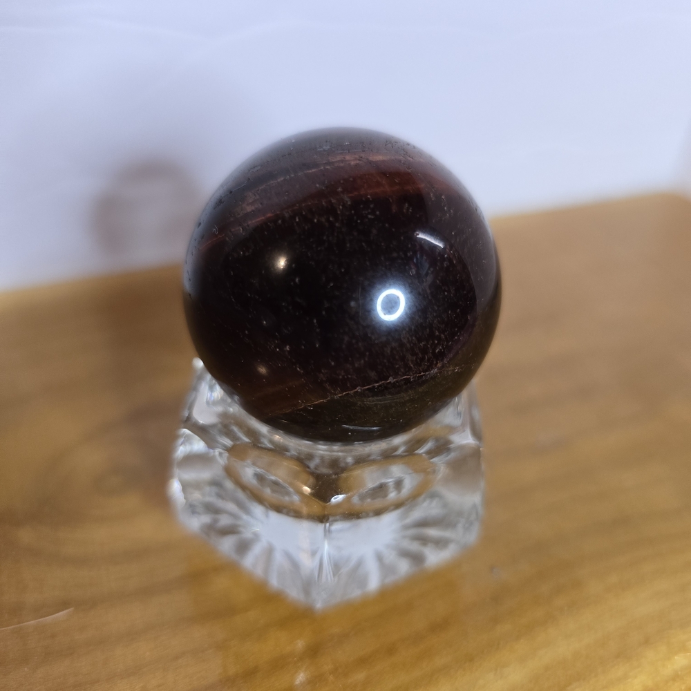 Red Tiger's Eye Crystal Sphere Polished Gemstone Ball – Stand Not Included - Picture 2 of 6